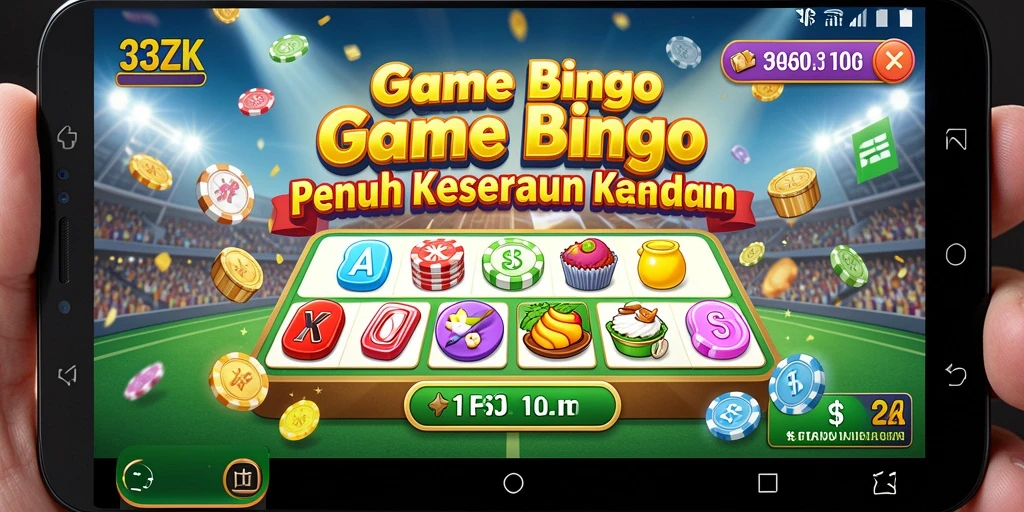 Tampilan gameplay seru dalam aplikasi Bingo 33ZK.
