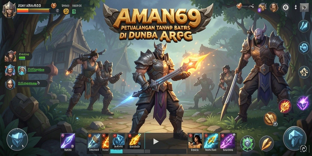 Screenshot utama AMAN69 menampilkan aksi pertarungan dari gameplay ARPG.