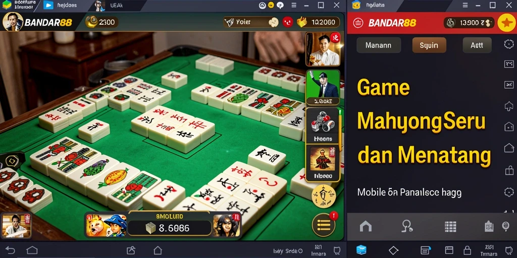 Tampilan gameplay seru dalam BANDAR88, ajak teman bermain Mahjong!