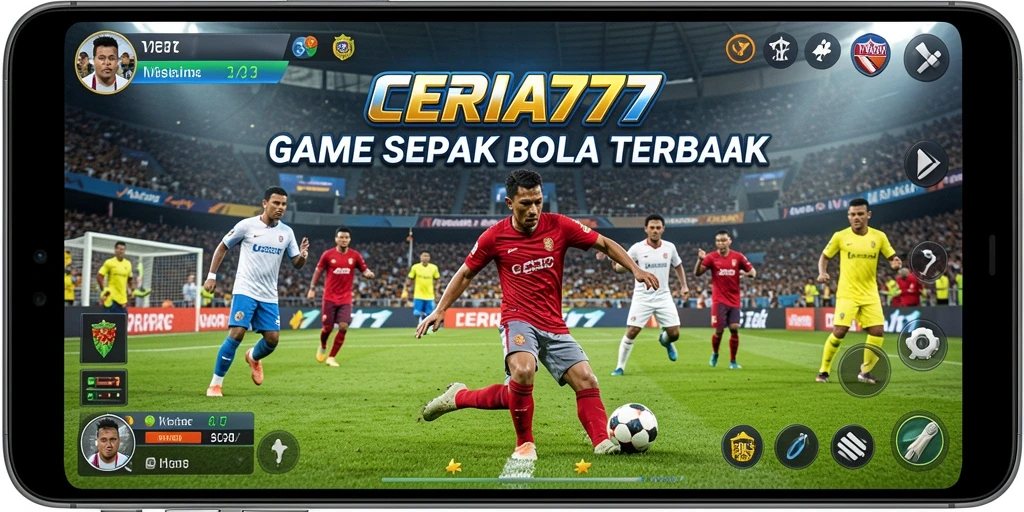 Tampilan seru gameplay sepak bola di CERIA777.