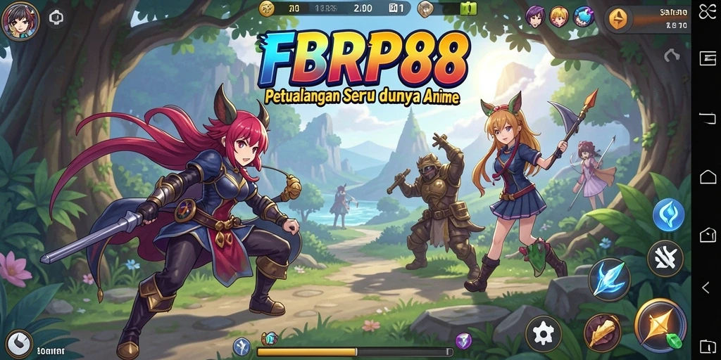 Tangkapan layar FBRP88 menunjukkan karakter Anime dalam aksi.