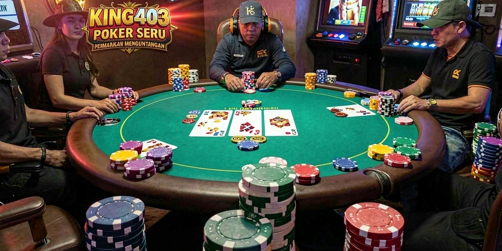 Tangkapan layar KING403 menampilkan aksi seru permainan Poker.