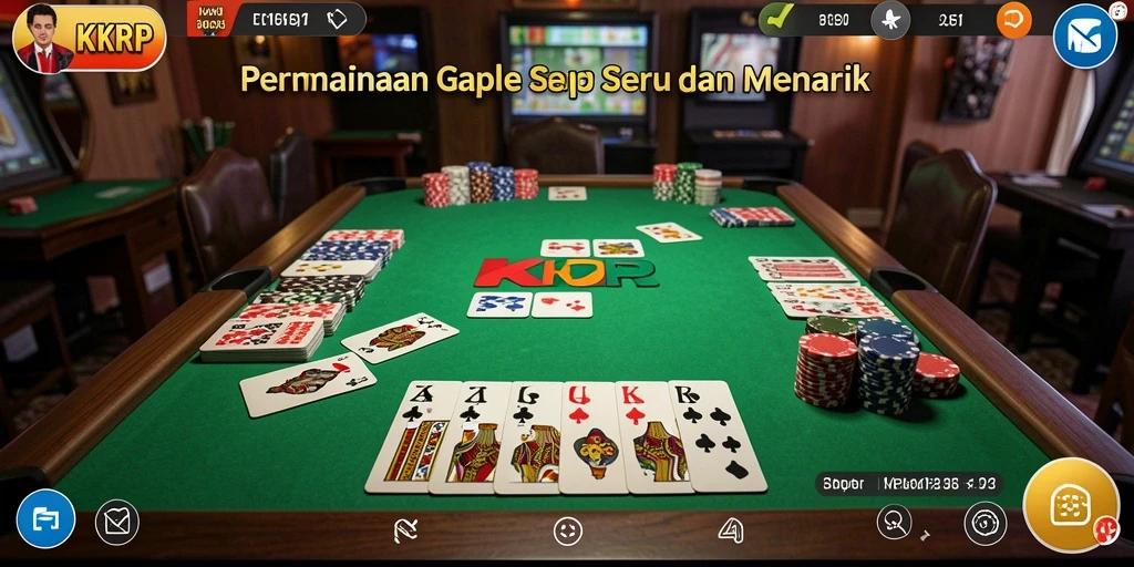 Screenshot gameplay KKRP menampilkan pertandingan Gaple yang seru.