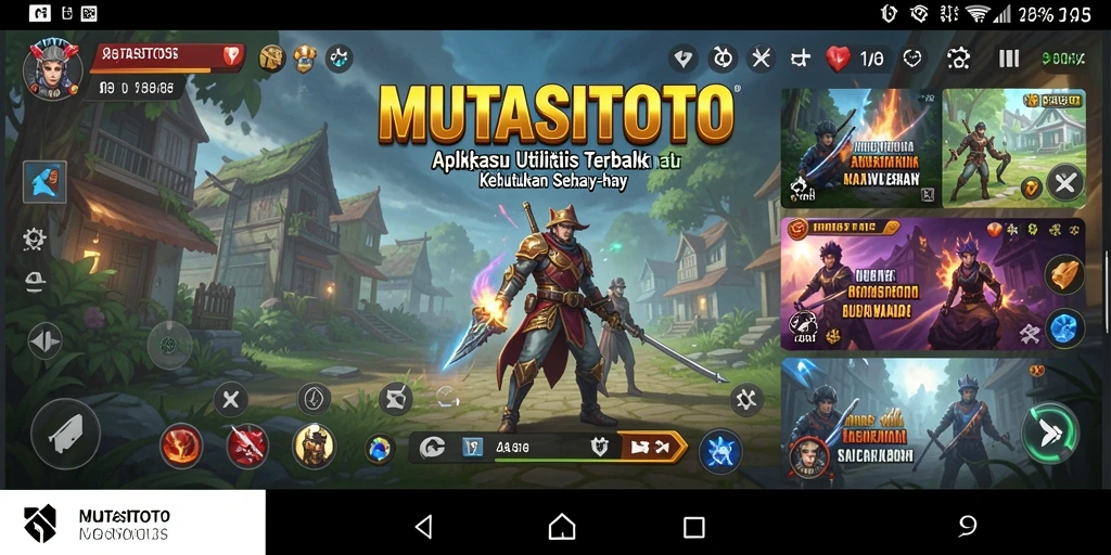 Tampilan antarmuka utama MUTASITOTO yang intuitif dan menarik.