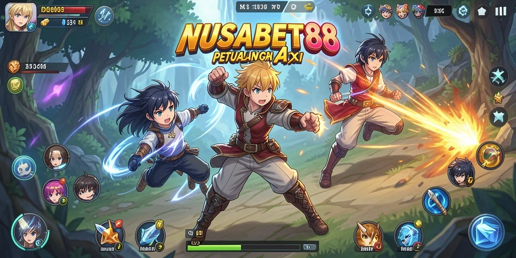 Screenshot NUSABET88 menampilkan aksi pertarungan yang mendebarkan dalam dunia Anime.