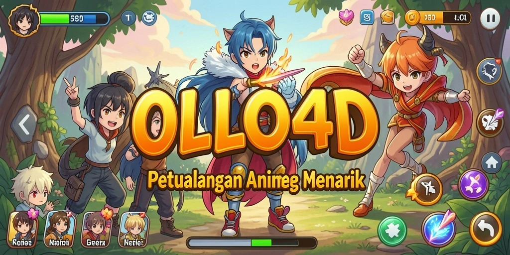 Tampilan gameplay OLLO4D yang penuh warna dan menarik