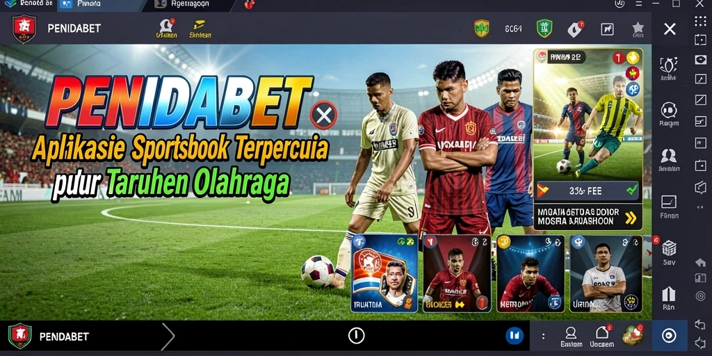 Tampilan antarmuka PENIDABET saat memasang taruhan olahraga.