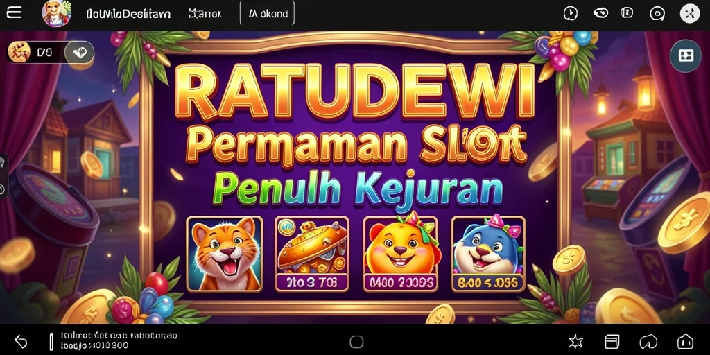 Tampilan gameplay seru dari RATUDEWI yang penuh warna.