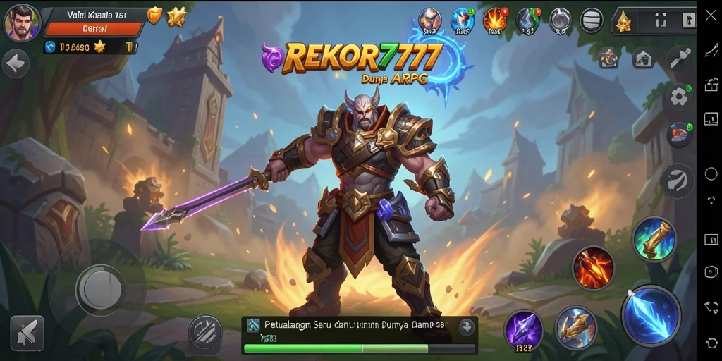 Tampilan gameplay ARPG yang seru dan menantang di REKOR777.