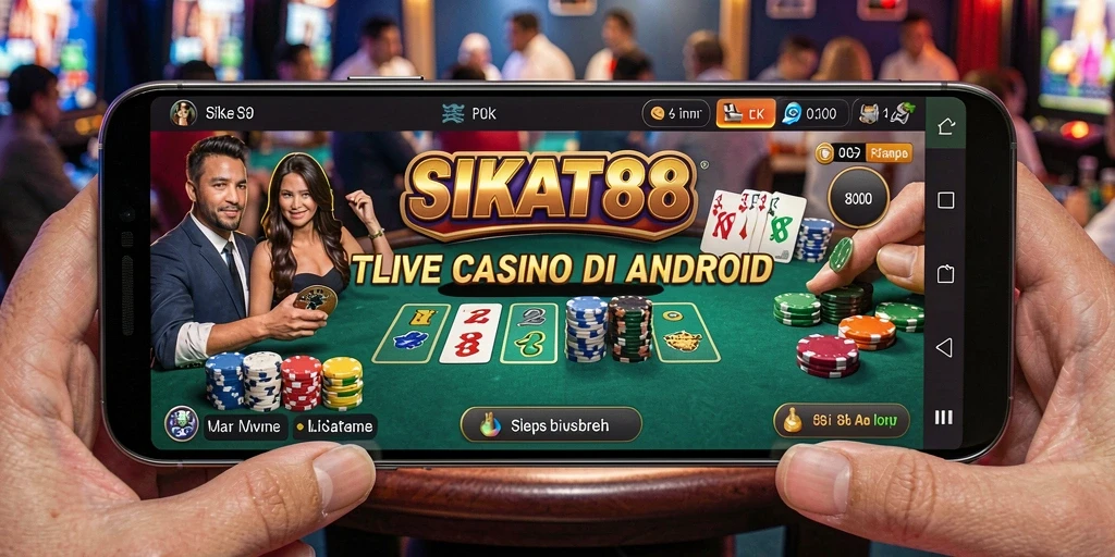 Tampilan gameplay Live Casino yang mendebarkan di SIKAT88.