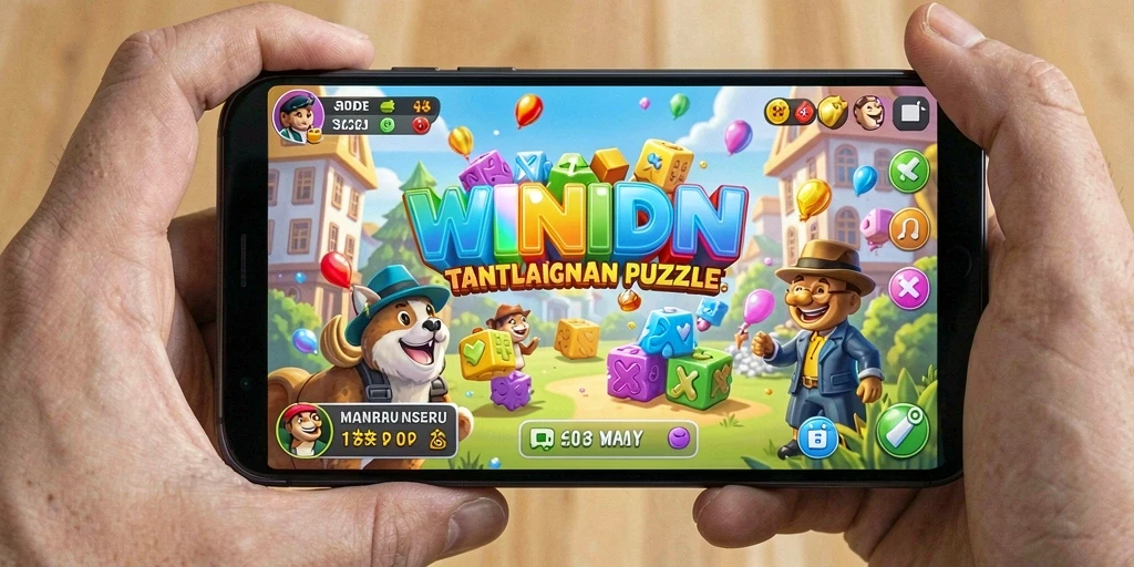 Screenshot gameplay WINIDN menampilkan tantangan puzzle yang menarik dan seru.
