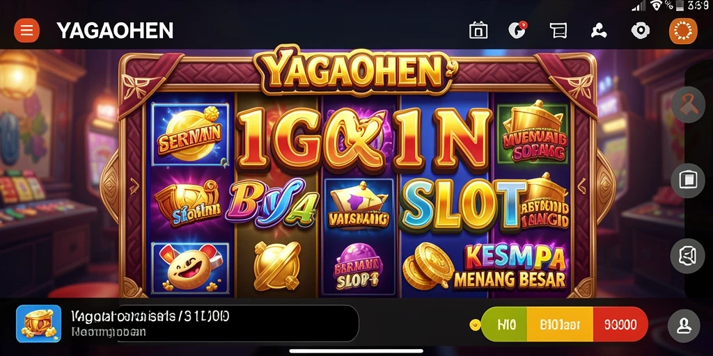 Screenshot gameplay YAGAOHEN menampilkan momen intens saat memutar gulungan.